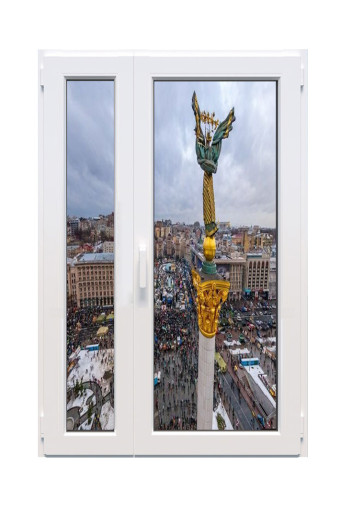 Металопластикові двері Decco V70 полуторні з поворотно-відкидною стулкою 1200 x 2100 мм