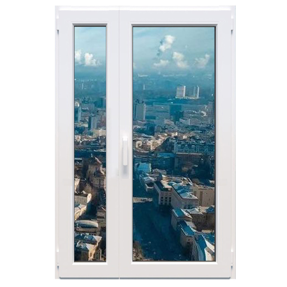 Металопластикові двері Veka Softline 82 полуторні з поворотно-відкидною стулкою 1200 x 2100 мм