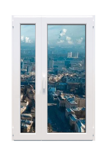 Металопластикові двері Veka Softline 82 полуторні з поворотно-відкидною стулкою 1200 x 2100 мм