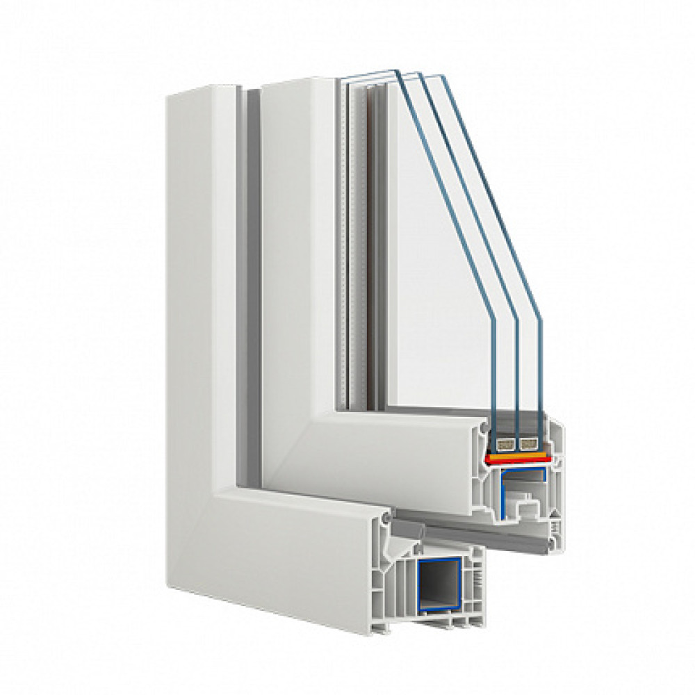 Металопластикові двері Veka Softline 82 полуторні з поворотно-відкидною стулкою 1200 x 2100 мм