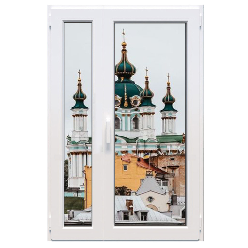 Металопластикові двері Veka Softline полуторні з поворотно-відкидною стулкою 1200 x 2100 мм