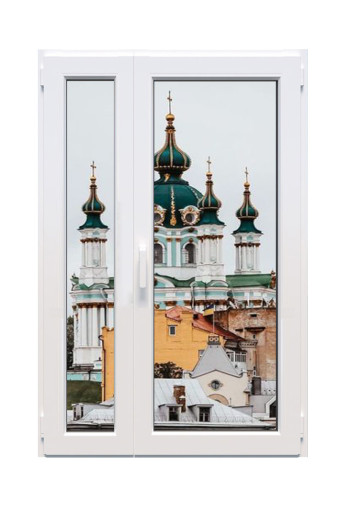 Металопластикові двері Veka Softline полуторні з поворотно-відкидною стулкою 1200 x 2100 мм