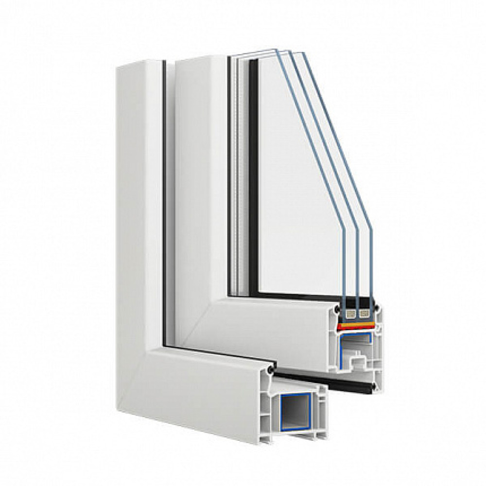 Металопластикові двері Veka Softline полуторні з поворотно-відкидною стулкою 1200 x 2100 мм