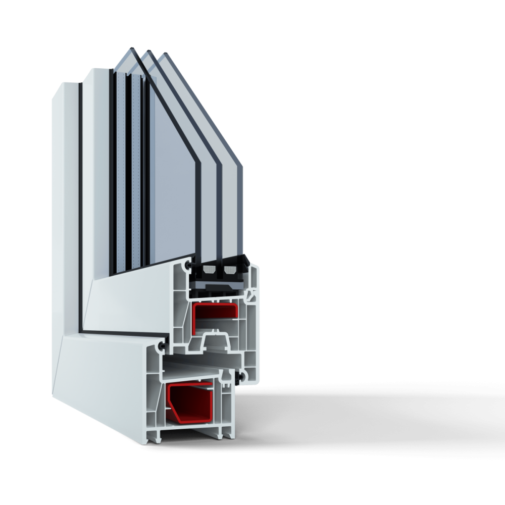 Металопластикові двері Viknaroff Fenster 500 поворотно-відкидні 800 x 2000 мм