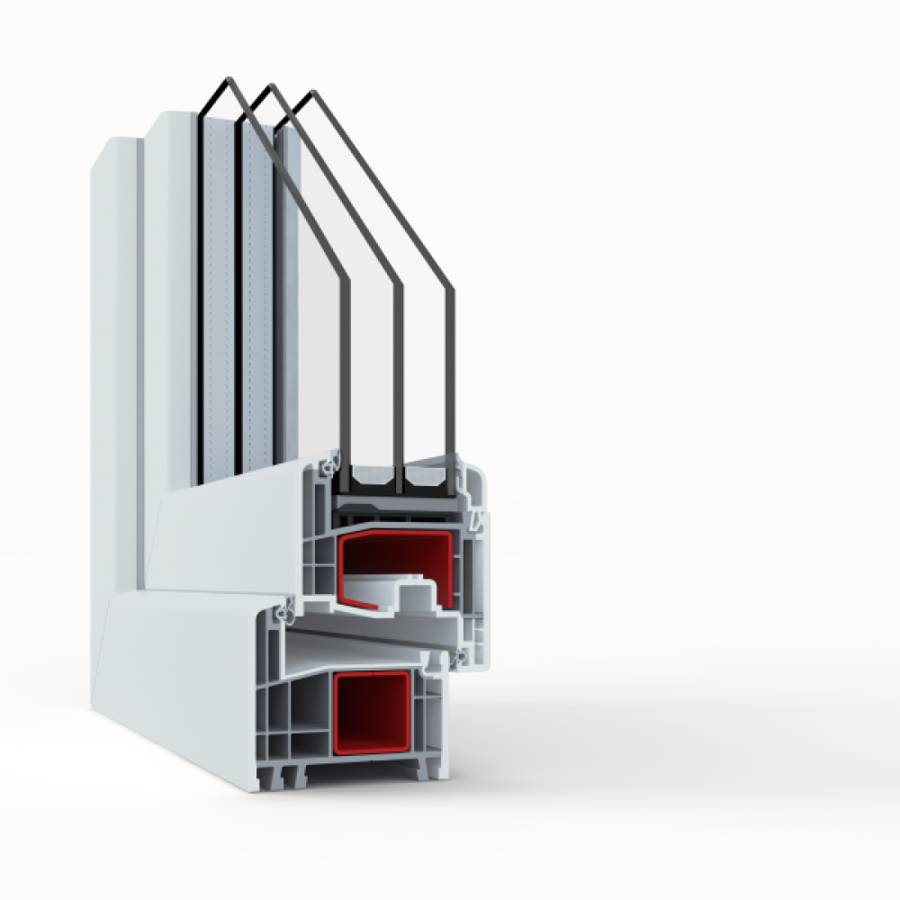 Металопластикові двері Viknaroff Gealan S8000 поворотно-відкидні 800 x 2000 мм