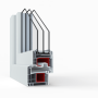 Металопластикові двері Viknaroff Gealan S8000 поворотно-відкидні 800 x 2000 мм