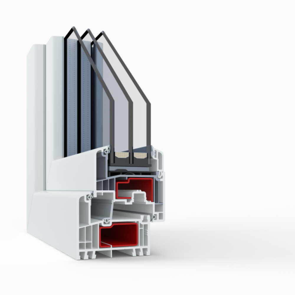 Металопластикові двері Viknaroff Gealan S9000 поворотно-відкидні 800 x 2000 мм
