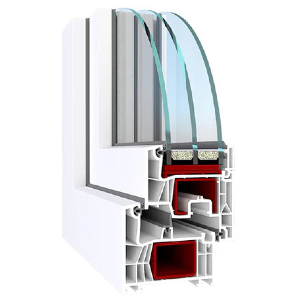 Металопластикові двері WDS 76MD поворотно-відкидні 800 x 2000 мм